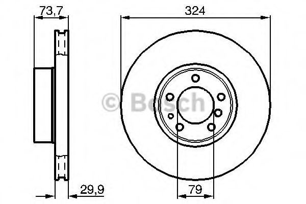 Disc frana BMW Seria 5 (E39) (1995 - 2003) BOSCH 0 986 478 024 piesa NOUA