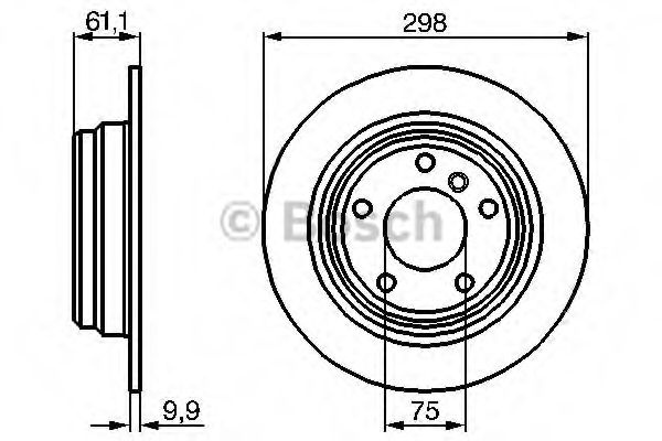 Disc frana BMW Seria 5 (E39) (1995 - 2003) BOSCH 0 986 478 425 piesa NOUA