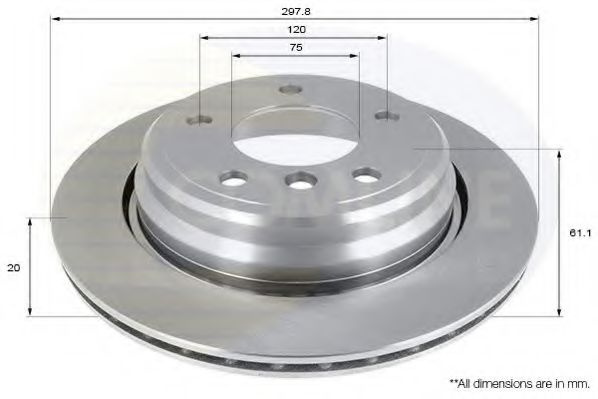 Disc frana BMW Seria 5 (E39) (1995 - 2003) COMLINE ADC1733V piesa NOUA