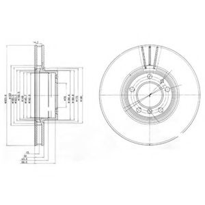 Disc frana BMW Seria 5 (E39) (1995 - 2003) DELPHI BG9005 piesa NOUA