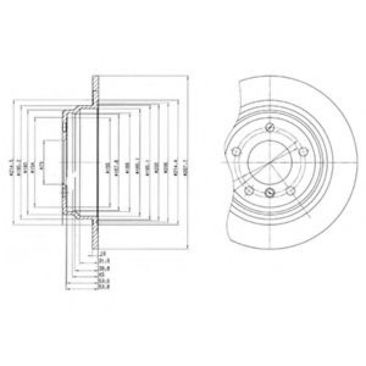 Disc frana BMW Seria 5 (E39) (1995 - 2003) DELPHI BG3044 piesa NOUA