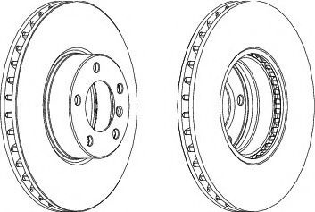 Disc frana BMW Seria 5 (E39) (1995 - 2003) FERODO DDF1202C-1 piesa NOUA