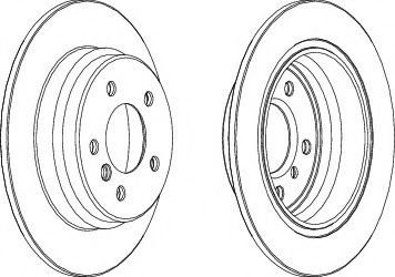 Disc frana BMW Seria 5 (E39) (1995 - 2003) FERODO DDF835C piesa NOUA
