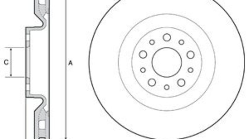 Disc frana BMW Seria 5 (E39) (1995 - 2003) KRIEGER 0950004348 piesa NOUA