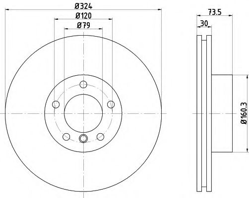 Disc frana BMW Seria 5 (E39) (1995 - 2003) TEXTAR 92107105 piesa NOUA