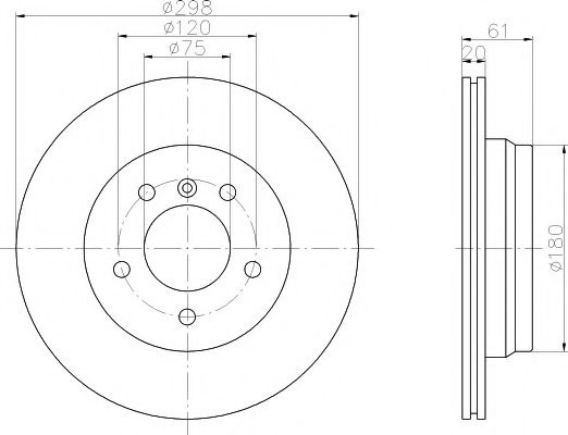 Disc frana BMW Seria 5 (E39) (1995 - 2003) TEXTAR 92075103 piesa NOUA