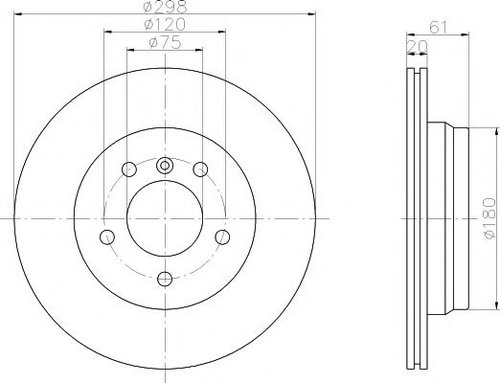 Disc frana BMW Seria 5 (E39) (1995 - 2003) TEXTAR 92075103 piesa NOUA