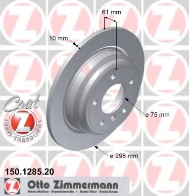 Disc frana BMW Seria 5 (E39) (1995 - 2003) ZIMMERMANN 150.1285.20 piesa NOUA