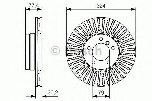 Disc frana BMW Seria 5 (E60) (2003 - 2010) BOSCH 0 986 479 D39 piesa NOUA