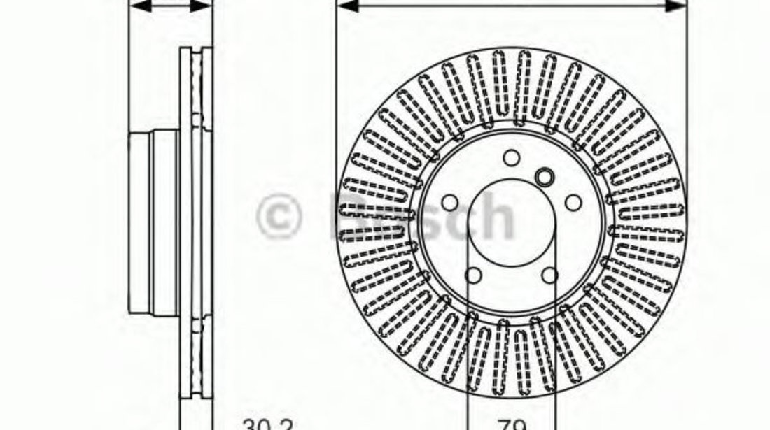 Disc frana BMW Seria 5 (E60) (2003 - 2010) BOSCH 0 986 479 D39 piesa NOUA