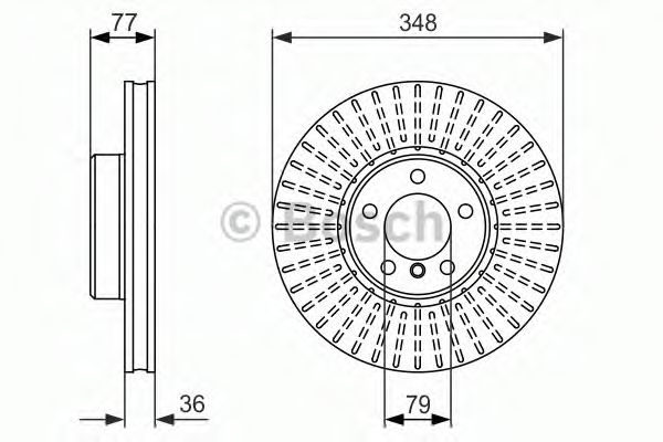 Disc frana BMW Seria 5 (E60) (2003 - 2010) BOSCH 0 986 479 774 piesa NOUA