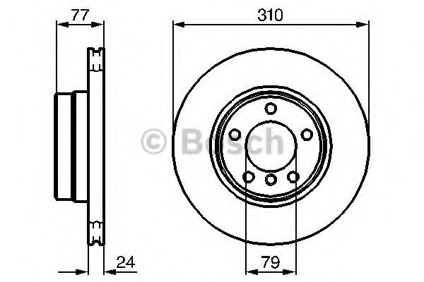 Disc frana BMW Seria 5 (E60) (2003 - 2010) BOSCH 0 986 479 055 piesa NOUA