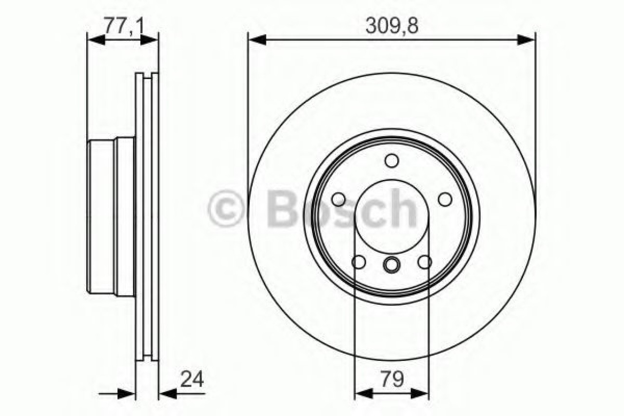 Disc frana BMW Seria 5 (E60) (2003 - 2010) BOSCH 0 986 479 S29 piesa NOUA
