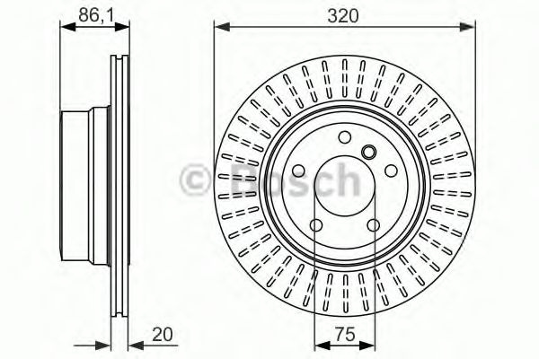 Disc frana BMW Seria 5 (E60) (2003 - 2010) BOSCH 0 986 479 351 piesa NOUA