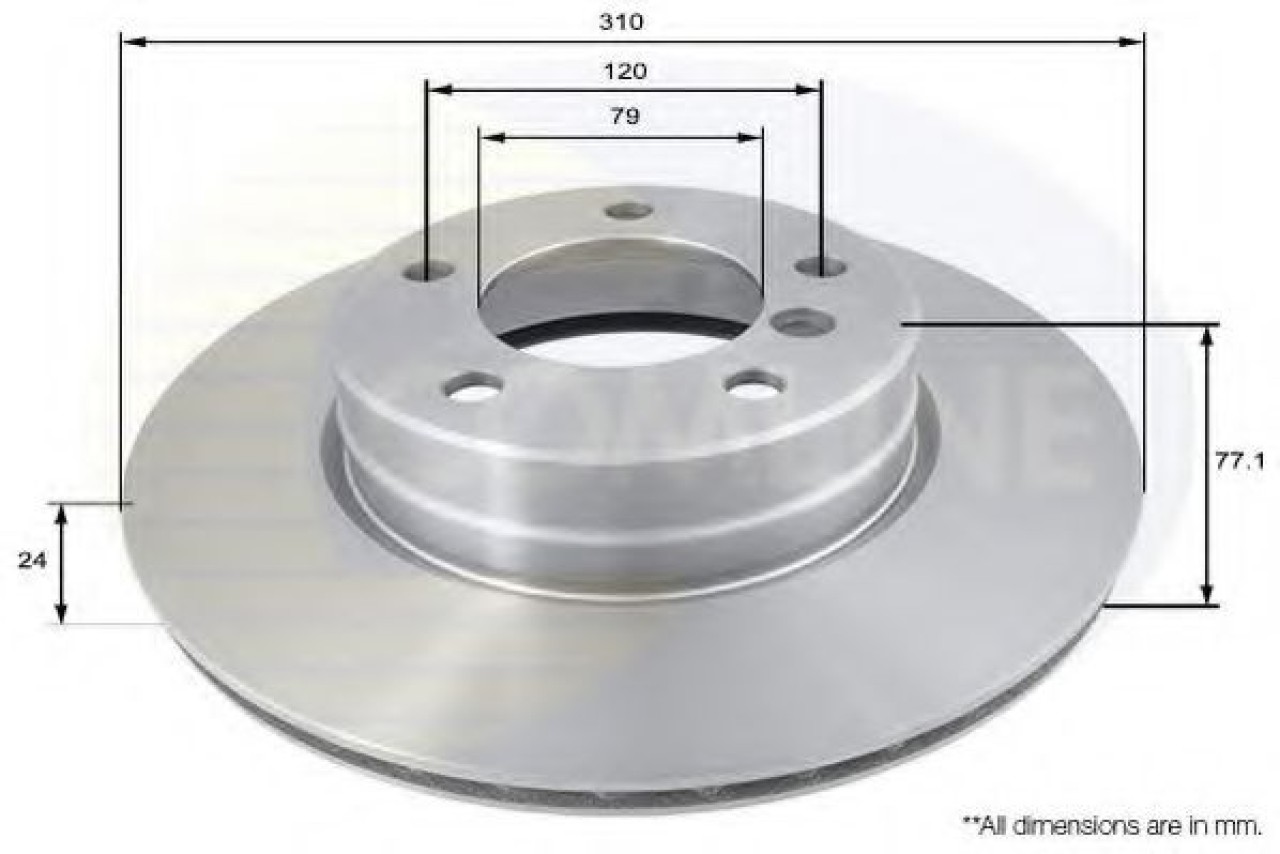 Disc frana BMW Seria 5 (E60) (2003 - 2010) COMLINE ADC1737V piesa NOUA