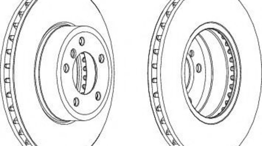 Disc frana BMW Seria 5 (E60) (2003 - 2010) FERODO DDF1242C-1 piesa NOUA