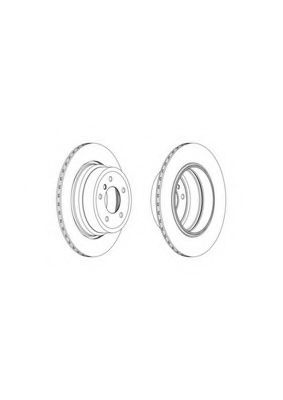 Disc frana BMW Seria 5 (E60) (2003 - 2010) FERODO DDF1868C-1 piesa NOUA