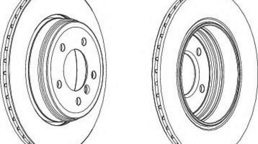 Disc frana BMW Seria 5 (E60) (2003 - 2010) FERODO DDF1260C piesa NOUA