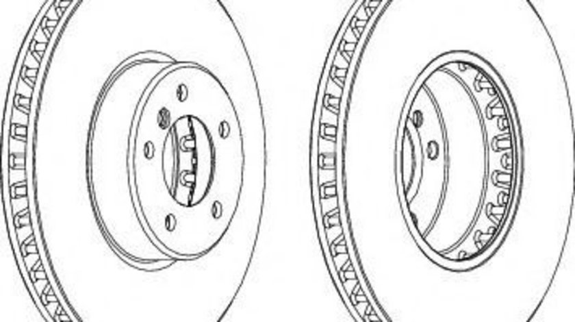 Disc frana BMW Seria 5 (E60) (2003 - 2010) FERODO DDF1867C-1 piesa NOUA