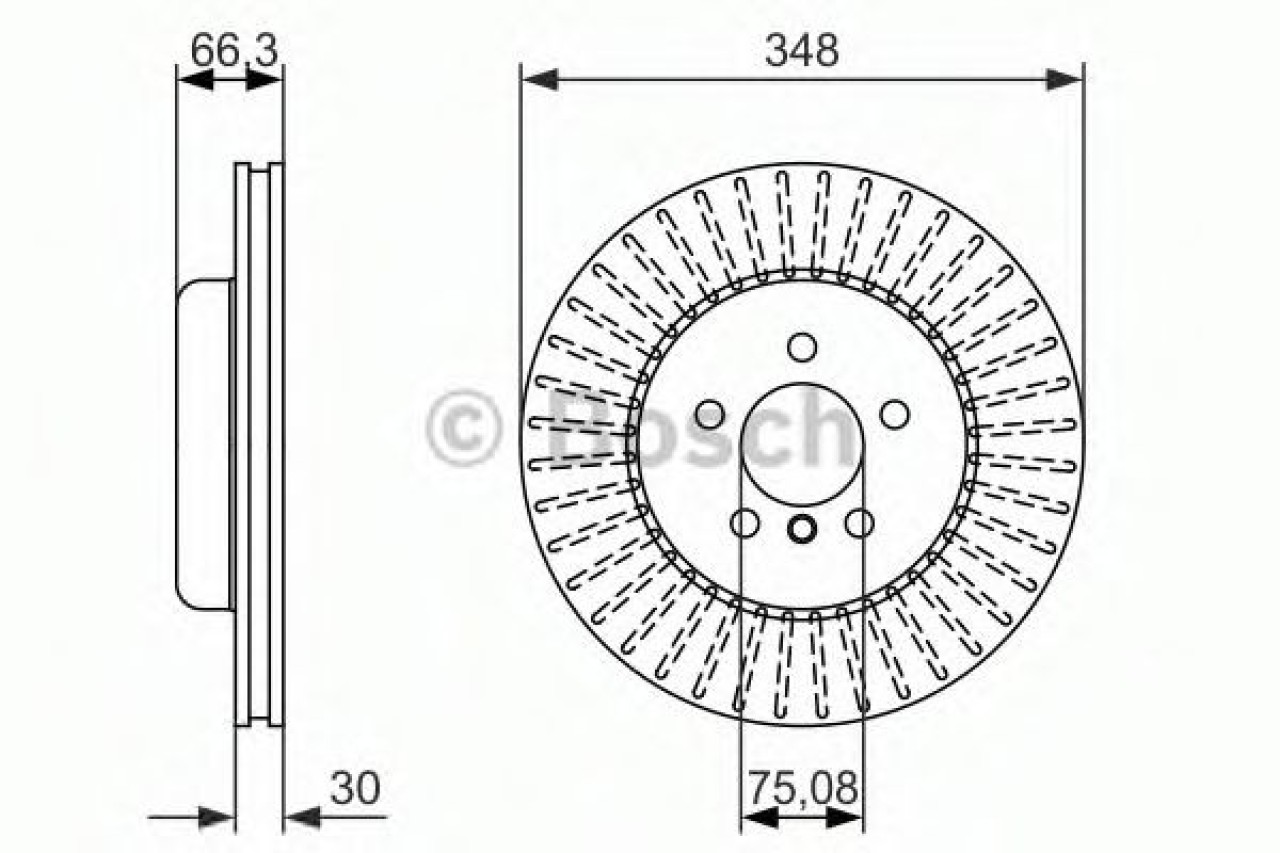 Disc frana BMW Seria 5 (F10, F18) (2009 - 2016) BOSCH 0 986 479 772 piesa NOUA
