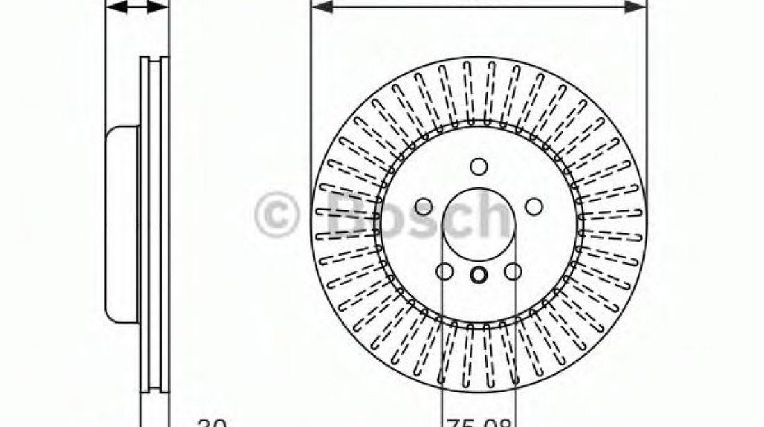 Disc frana BMW Seria 5 (F10, F18) (2009 - 2016) BOSCH 0 986 479 772 piesa NOUA