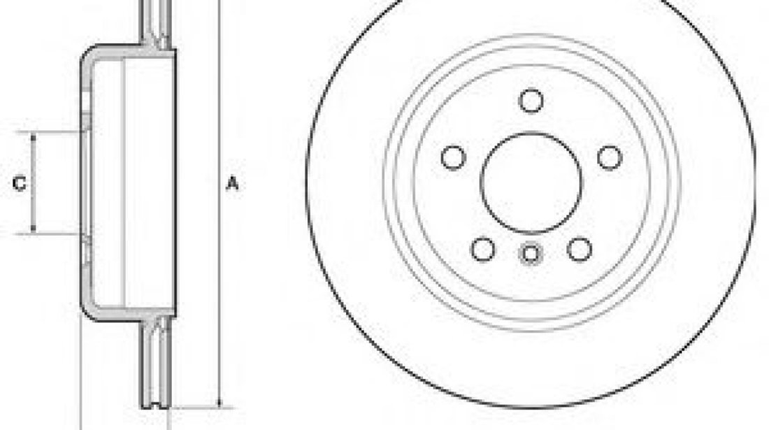 Disc frana BMW Seria 5 (F10, F18) (2009 - 2016) DELPHI BG4664C piesa NOUA