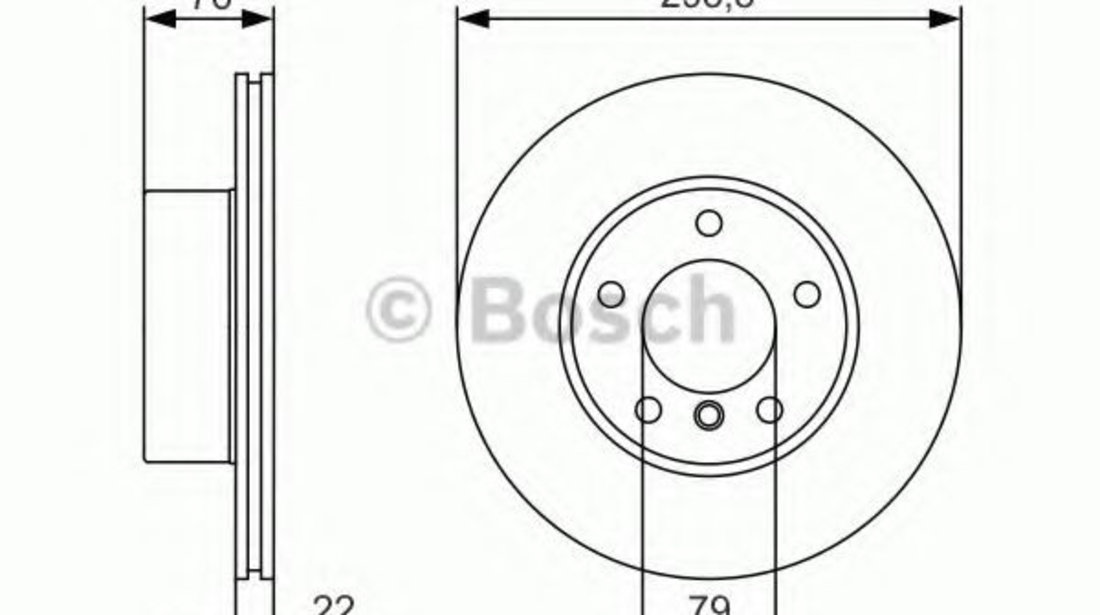 Disc frana BMW Seria 5 Touring (E39) (1997 - 2004) BOSCH 0 986 479 R72 piesa NOUA