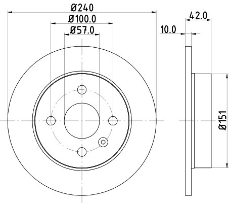 Disc frana BMW Seria 5 Touring (E39) (1997 - 2004) KRIEGER 0950004275 piesa NOUA