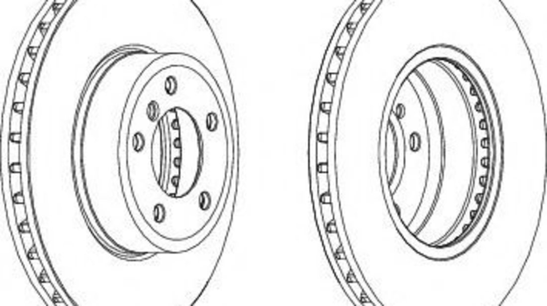 Disc frana BMW Seria 5 Touring (E61) (2004 - 2010) FERODO DDF1242C-1 piesa NOUA