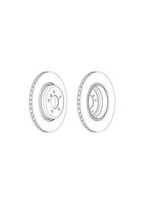 Disc frana BMW Seria 5 Touring (E61) (2004 - 2010) FERODO DDF2154C-1 piesa NOUA