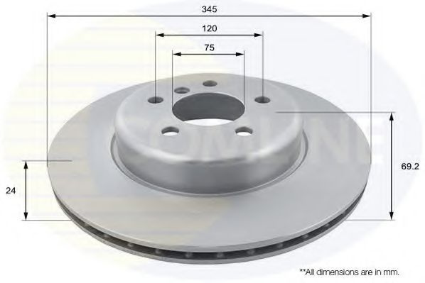 Disc frana BMW Seria 5 Touring (F11) (2010 - 2016) COMLINE ADC1788V piesa NOUA