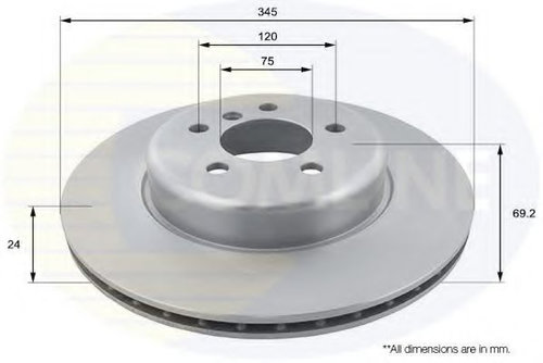 Disc frana BMW Seria 5 Touring (F11) (2010 - 2016) COMLINE ADC1788V piesa NOUA