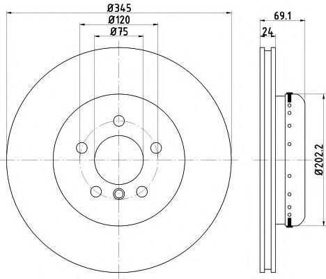 Disc frana BMW Seria 6 Cabriolet (F12) (2011 - 2016) TEXTAR 92253925 piesa NOUA