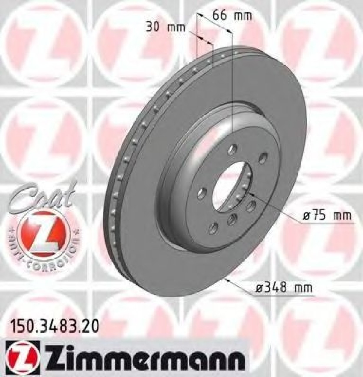 Disc frana BMW Seria 6 Cupe (F13) (2010 - 2016) ZIMMERMANN 150.3483.20 piesa NOUA