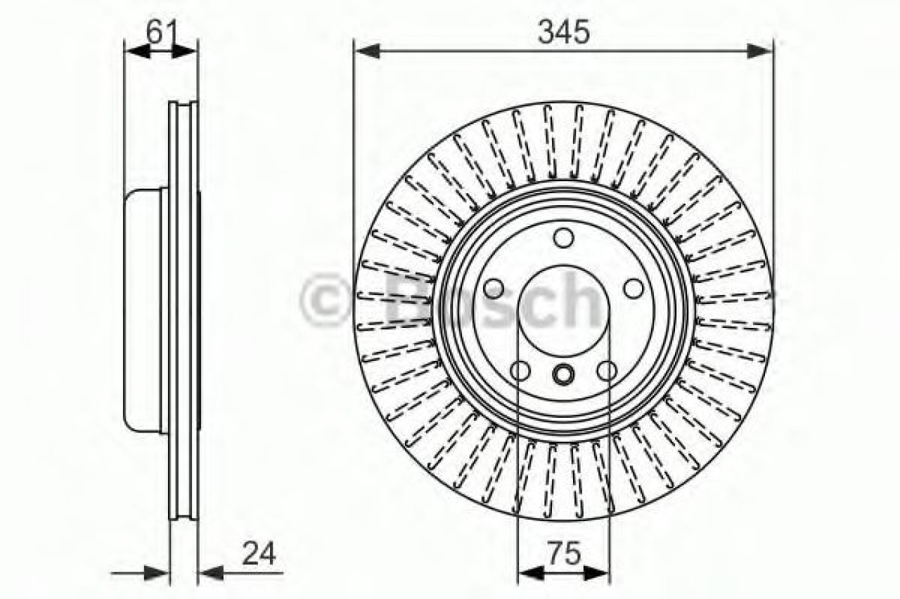 Disc frana BMW Seria 6 (E63) (2004 - 2010) BOSCH 0 986 479 729 piesa NOUA