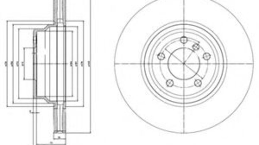 Disc frana BMW Seria 6 (E63) (2004 - 2010) DELPHI BG9788 piesa NOUA