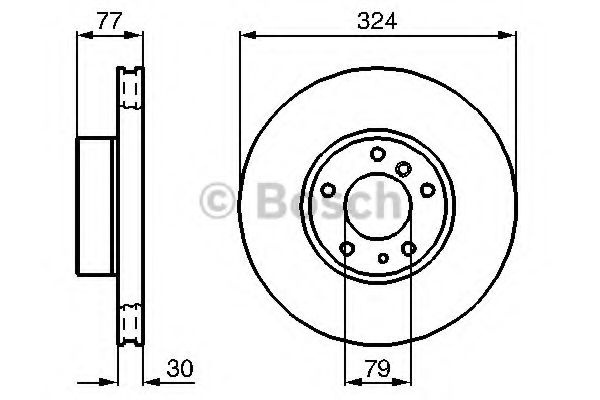 Disc frana BMW Seria 7 (E38) (1994 - 2001) BOSCH 0 986 479 116 piesa NOUA