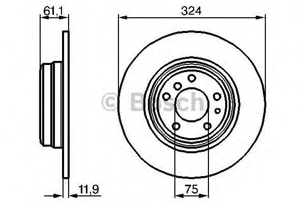 Disc frana BMW Seria 7 (E38) (1994 - 2001) BOSCH 0 986 478 095 piesa NOUA