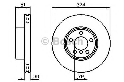 Disc frana BMW Seria 7 (E65, E66, E67) (2001 - 2009) BOSCH 0 986 479 002 piesa NOUA
