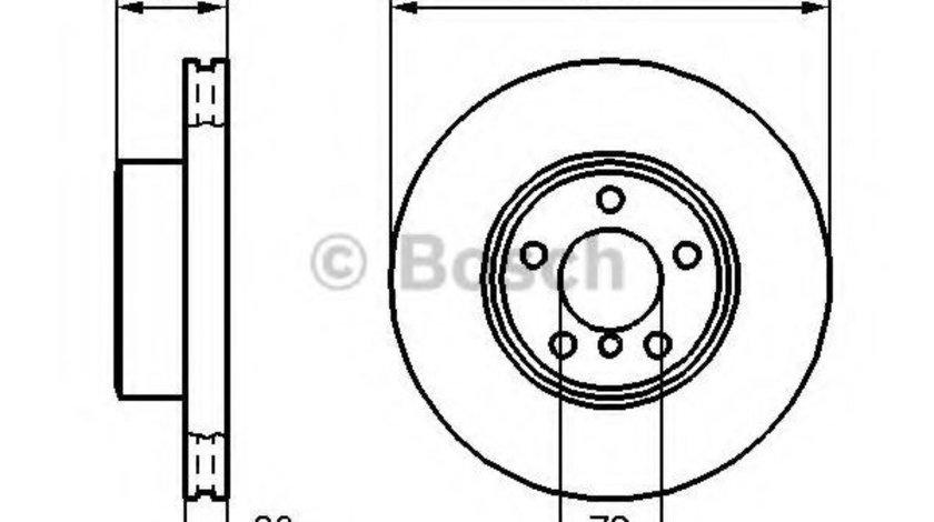 Disc frana BMW Seria 7 (E65, E66, E67) (2001 - 2009) BOSCH 0 986 479 002 piesa NOUA