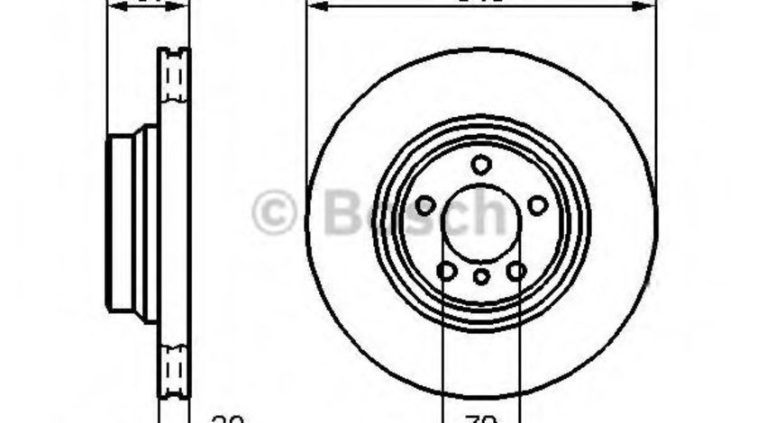 Disc frana BMW Seria 7 (E65, E66, E67) (2001 - 2009) BOSCH 0 986 479 003 piesa NOUA