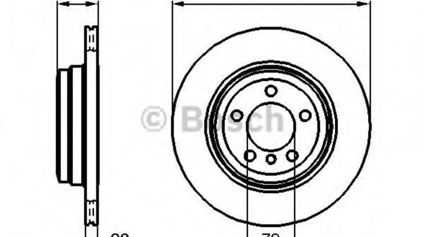 Disc frana BMW Seria 7 (E65, E66, E67) (2001 - 2009) BOSCH 0 986 479 004 piesa NOUA