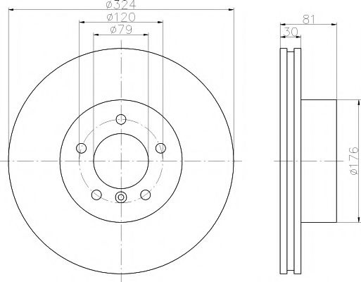 Disc frana BMW Seria 7 (E65, E66, E67) (2001 - 2009) TEXTAR 92122805 piesa NOUA