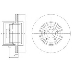 Disc frana BMW Seria 7 (E65, E66, E67) (2001 - 2009) DELPHI BG9788 piesa NOUA
