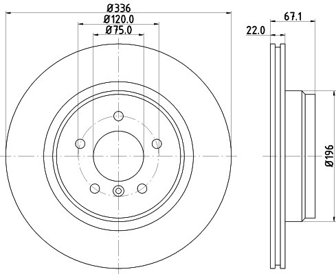 Disc frana BMW X1 (E84) (2009 - 2015) KRIEGER 0950004215 piesa NOUA