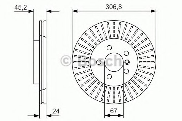 Disc frana BMW X1 (F48) (2015 - 2016) BOSCH 0 986 479 C93 piesa NOUA