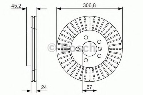 Disc frana BMW X1 (F48) (2015 - 2016) BOSCH 0 986 479 C93 piesa NOUA