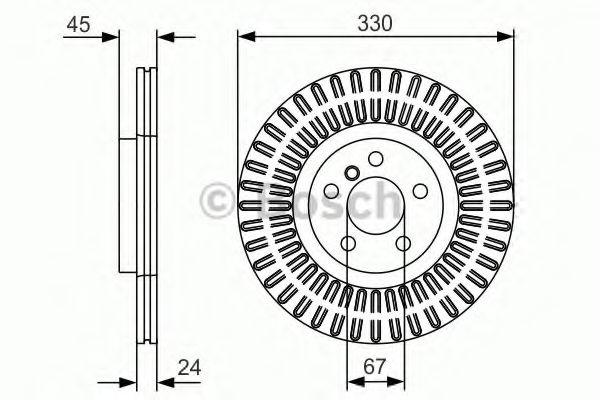Disc frana BMW X1 (F48) (2015 - 2016) BOSCH 0 986 479 C94 piesa NOUA