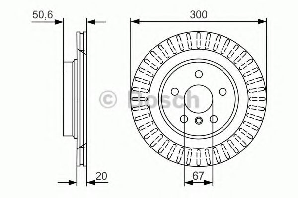 Disc frana BMW X1 (F48) (2015 - 2016) BOSCH 0 986 479 C95 piesa NOUA