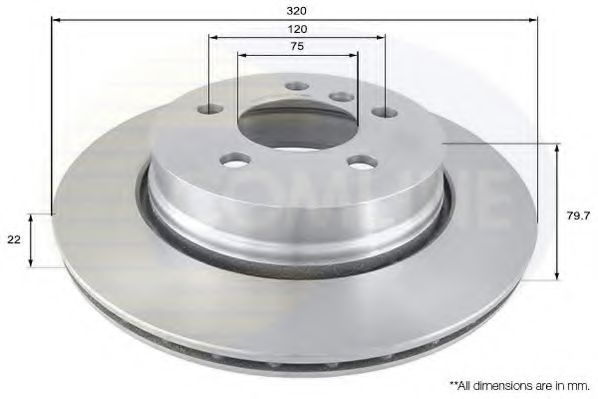 Disc frana BMW X3 (E83) (2004 - 2011) COMLINE ADC1720V piesa NOUA